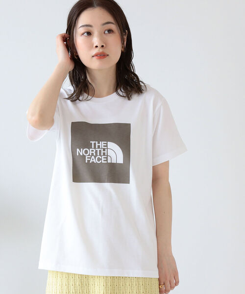 THE NORTH FACE（ザノースフェイス）の「THE NORTH FACE / ショートスリーブ カラード スクエア ロゴ Tシャツ（Tシャツ/カットソー・レディース・グレー/ブラック・MEDIUM）」の5枚目の写真
