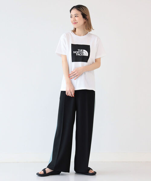 THE NORTH FACE（ザノースフェイス）の「THE NORTH FACE / ショートスリーブ カラード スクエア ロゴ Tシャツ（Tシャツ/カットソー・レディース・グレー/ブラック・MEDIUM）」の8枚目の写真