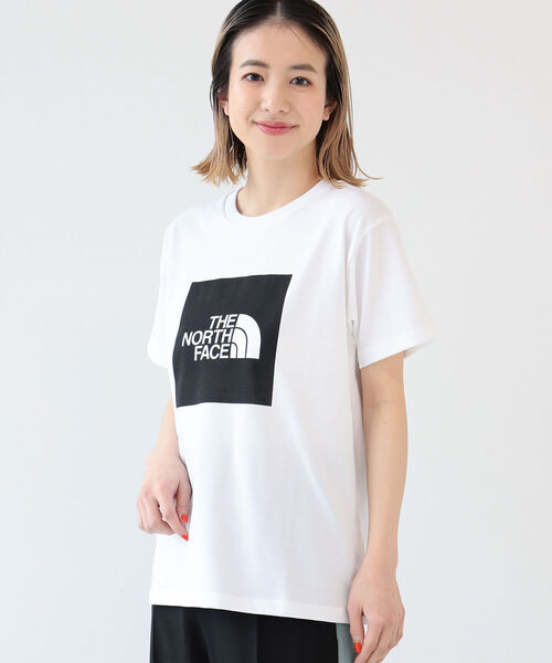 THE NORTH FACE（ザノースフェイス）の「THE NORTH FACE / ショートスリーブ カラード スクエア ロゴ Tシャツ（Tシャツ/カットソー・レディース・グレー/ブラック・MEDIUM）」の9枚目の写真