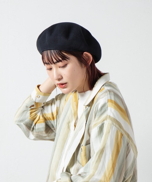 RACAL(ラカル)の「Thermo Single Knit Beret / サーモシングルニットベレー(ハンチング/ベレー帽・レディース・ベージュ/ネイビー/ブラウン/グレー/ブラック・MEDIUM/LARGE)」の5枚目の写真