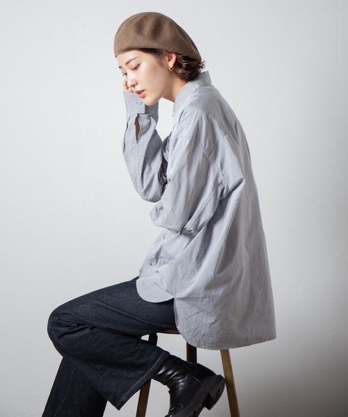 RACAL(ラカル)の「Thermo Single Knit Beret / サーモシングルニットベレー(ハンチング/ベレー帽・レディース・ベージュ/ネイビー/ブラウン/グレー/ブラック・MEDIUM/LARGE)」の4枚目の写真