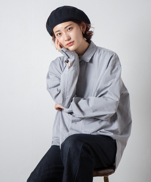 RACAL(ラカル)の「Thermo Single Knit Beret / サーモシングルニットベレー(ハンチング/ベレー帽・レディース・ベージュ/ネイビー/ブラウン/グレー/ブラック・MEDIUM/LARGE)」の2枚目の写真