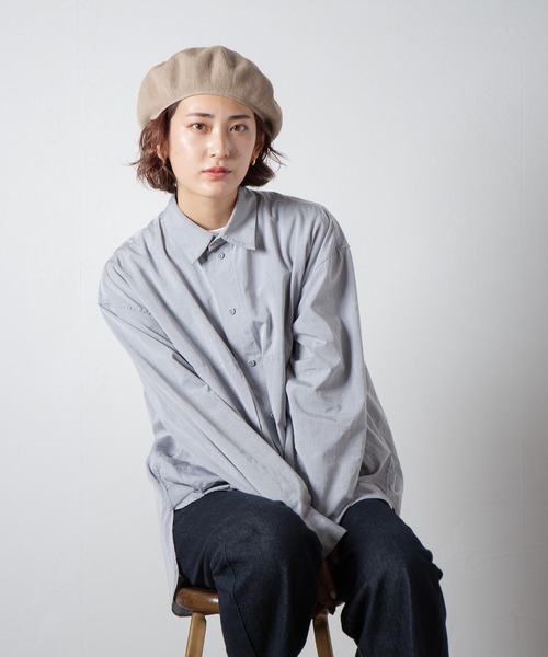 RACAL(ラカル)の「Thermo Single Knit Beret / サーモシングルニットベレー(ハンチング/ベレー帽・レディース・ベージュ/ネイビー/ブラウン/グレー/ブラック・MEDIUM/LARGE)」の15枚目の写真