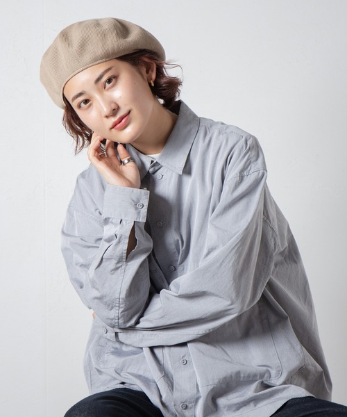 RACAL(ラカル)の「Thermo Single Knit Beret / サーモシングルニットベレー(ハンチング/ベレー帽・レディース・ベージュ/ネイビー/ブラウン/グレー/ブラック・MEDIUM/LARGE)」の18枚目の写真