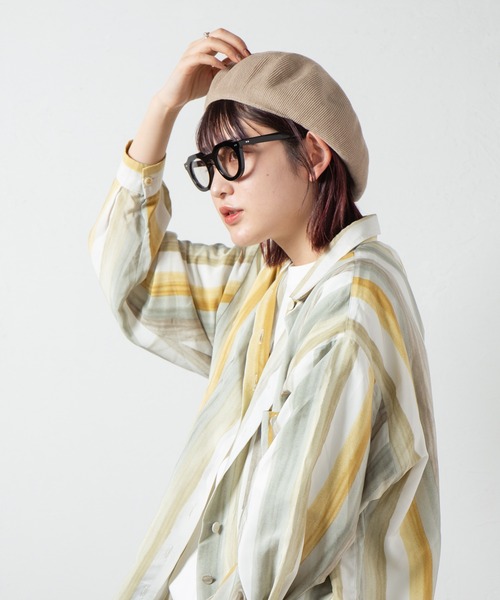 RACAL(ラカル)の「Thermo Single Knit Beret / サーモシングルニットベレー(ハンチング/ベレー帽・レディース・ベージュ/ネイビー/ブラウン/グレー/ブラック・MEDIUM/LARGE)」の20枚目の写真