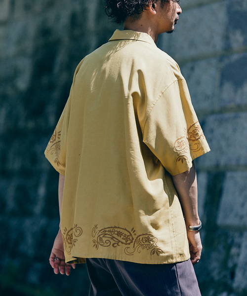 JOURNAL STANDARD relume（ジャーナルスタンダード　レリューム）の「エンブロイダリーペイズリー レギュラー半袖シャツ（シャツ/ブラウス・メンズ・ホワイト/パープル/Mustard・MEDIUM/LARGE）」の21枚目の写真