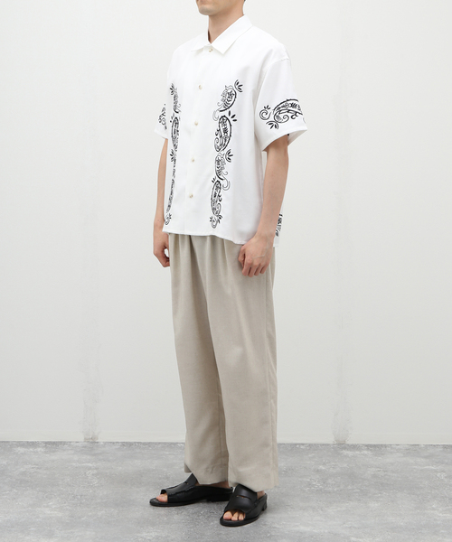 セール】エンブロイダリーペイズリー レギュラー半袖シャツ（シャツ