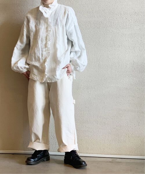 追加》リネンワッシャー フリルブラウス（シャツ/ブラウス）｜JOURNAL
