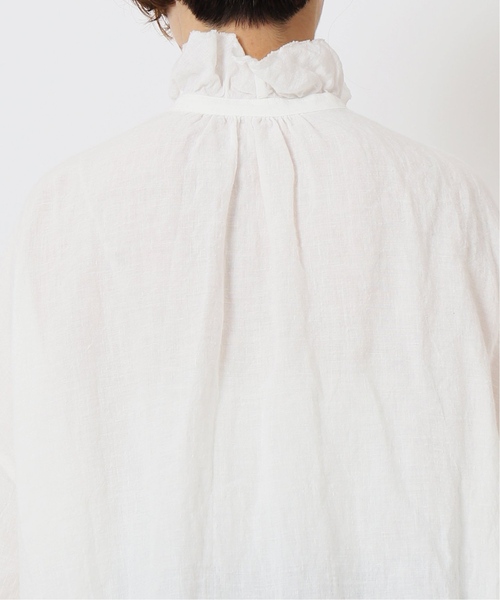 journal standard luxe リネンワッシャーフリルブラウス 白 追加》リネンワッシャー フリルブラウス（シャツ/ブラウス）｜JOURNAL