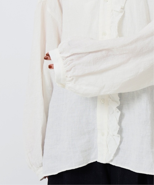 追加》リネンワッシャー フリルブラウス（シャツ/ブラウス）｜JOURNAL