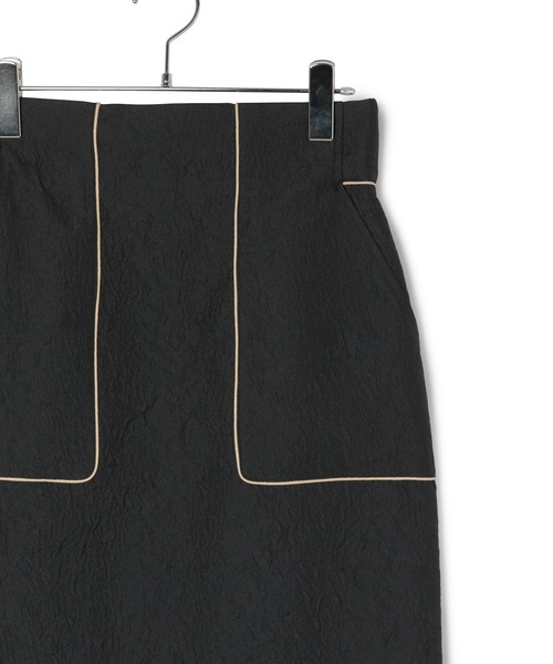 ADAM ET ROPE'（アダムエロペ）の「【WEB限定】ジャカードリーンスカート（スカート・レディース・オフホワイト/サックスブルー/ブラック・38/36）」の5枚目の写真