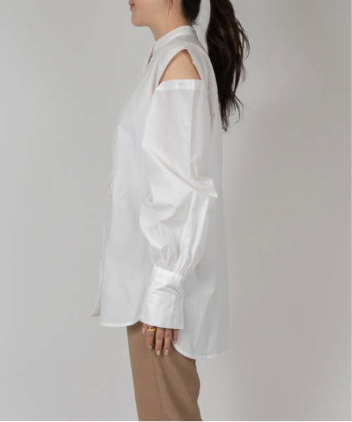 RANDA（ランダ）の「マルチウェイオーバーシャツ（シャツ/ブラウス・レディース・ホワイト/ピンク/ストライプ・FREE）」の15枚目の写真