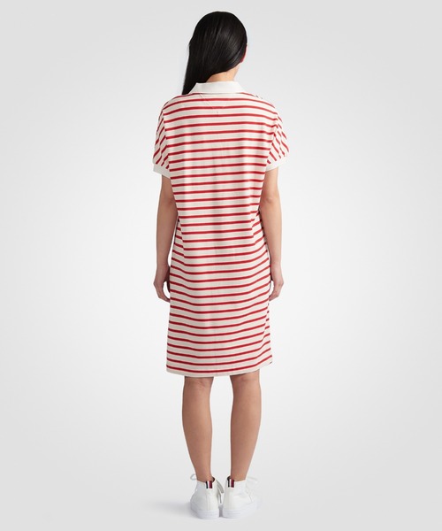 TOMMY HILFIGER（トミーヒルフィガー）の「リラックスリヨセルポロニーワンピース（ワンピース・レディース・マルチ/その他/ネイビー・SMALL/MEDIUM/X-SMALL）」の5枚目の写真