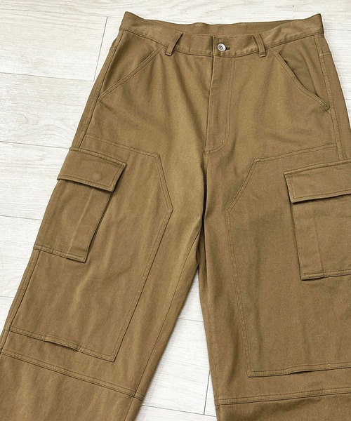 KIIT（キート）の「KIIT キート / DOUBLE KNEE CARGO PANTS ダブルニーカーゴパンツ / KIP-P94B-005（カーゴパンツ・メンズ・カーキ/チャコール・2/3/1）」の12枚目の写真