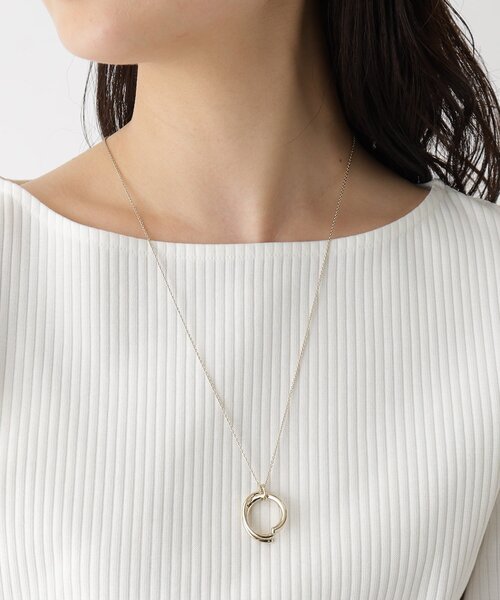 OPAQUE.CLIP（オペークドットクリップ）の「◆らせん風モチーフメタルネックレス（ネックレス・レディース・シルバー/ゴールド・00）」の5枚目の写真