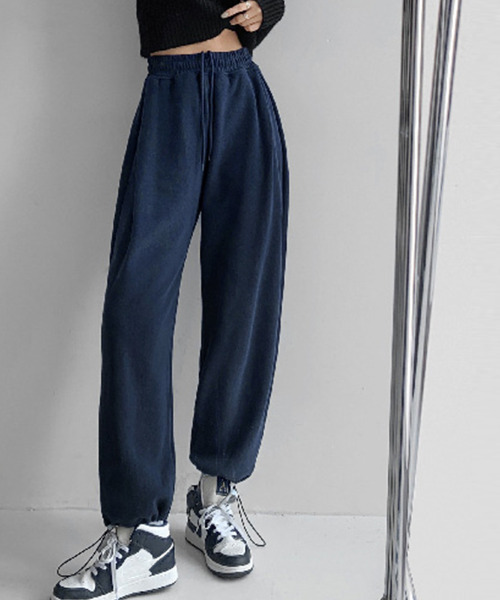 Miniministore（ミニミニストア）の「★特別プライス！今なら490円！★韓国テイスト カラー スウェットパンツ（スウェットパンツ・レディース・ブラック/ライトブルー/ライトグレー/ホワイト/パープル/チャコール/ネイビー/アイボリー・FREE）」の8枚目の写真