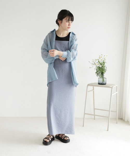 GLOBAL WORK(グローバルワーク)の「大人見えキャミワンピース/AND YUA ANY/191488(ワンピース・キッズ・ライトブルー/ブラック・150cm/160cm)」の15枚目の写真