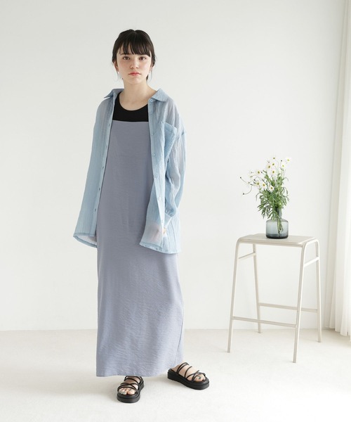 GLOBAL WORK(グローバルワーク)の「大人見えキャミワンピース/AND YUA ANY/191488(ワンピース・キッズ・ライトブルー/ブラック・150cm/160cm)」の18枚目の写真