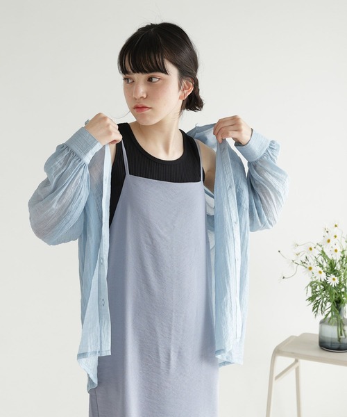 GLOBAL WORK(グローバルワーク)の「大人見えキャミワンピース/AND YUA ANY/191488(ワンピース・キッズ・ライトブルー/ブラック・150cm/160cm)」の19枚目の写真