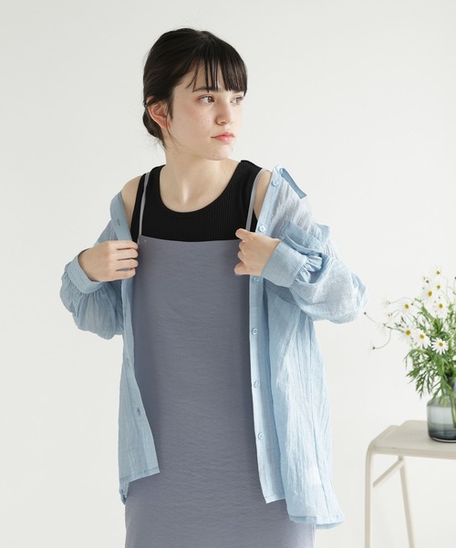 GLOBAL WORK(グローバルワーク)の「大人見えキャミワンピース/AND YUA ANY/191488(ワンピース・キッズ・ライトブルー/ブラック・150cm/160cm)」の20枚目の写真