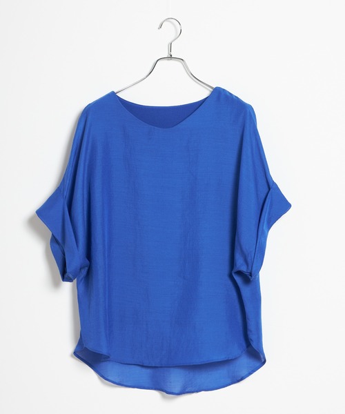 INED CLARO（イネドクラロ）の「エステルローン ボートネックブラウス（シャツ/ブラウス・レディース・ブルー/ベージュ/チャコールグレー・フリー）」の9枚目の写真