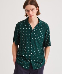 Dot Open Collar S/S Shirt