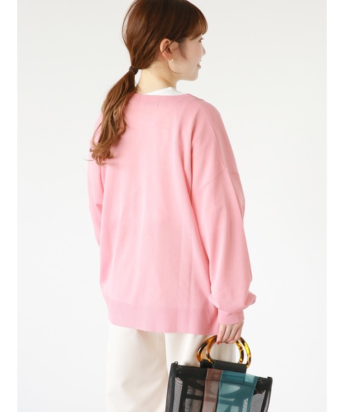 ehka sopo（エヘカソポ）の「シアーカーディガン（カーディガン/ボレロ・レディース・グレー/ブラック/ピンク/キナリ・F）」の11枚目の写真