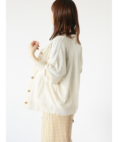 ehka sopo（エヘカソポ）の「シアーカーディガン（カーディガン/ボレロ・レディース・グレー/ブラック/ピンク/キナリ・F）」の18枚目の写真