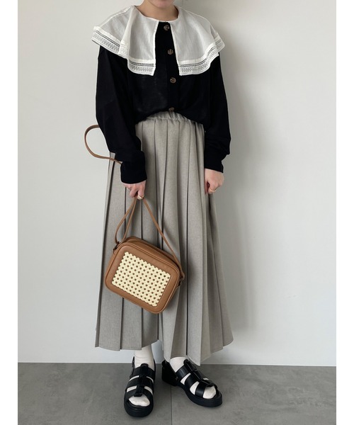 ehka sopo（エヘカソポ）の「シアーカーディガン（カーディガン/ボレロ・レディース・グレー/ブラック/ピンク/キナリ・F）」の19枚目の写真