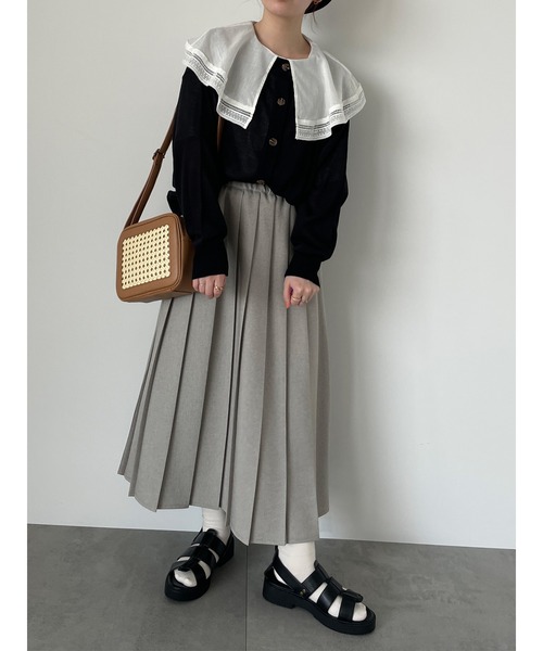 ehka sopo（エヘカソポ）の「シアーカーディガン（カーディガン/ボレロ・レディース・グレー/ブラック/ピンク/キナリ・F）」の21枚目の写真