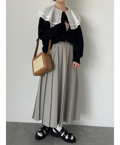 ehka sopo（エヘカソポ）の「シアーカーディガン（カーディガン/ボレロ・レディース・グレー/ブラック/ピンク/キナリ・F）」の22枚目の写真