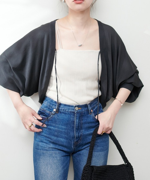 UVカットショートニットボレロ（カーディガン/ボレロ）｜natural