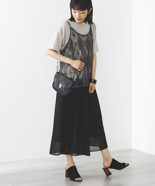 BEAMS HEART(ビームスハート)の「【2点セット】シアーレースビスチェ × Tシャツ(Tシャツ/カットソー・レディース・ナチュラル/イエロー系その他2/ブラック系その他4・FREE)」の14枚目の写真
