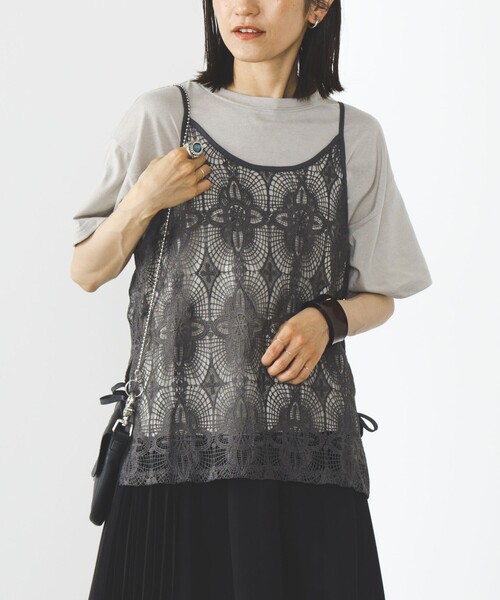 BEAMS HEART(ビームスハート)の「【2点セット】シアーレースビスチェ × Tシャツ(Tシャツ/カットソー・レディース・ナチュラル/イエロー系その他2/ブラック系その他4・FREE)」の17枚目の写真
