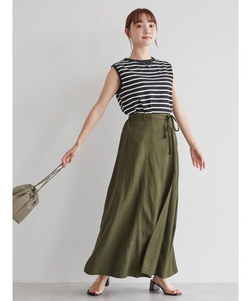 AMERICAN HOLIC(アメリカンホリック)の「ノースリーブカットプルオーバー(Tシャツ/カットソー・レディース・その他7/グレイッシュベージュ/オフホワイト/ブラック・L/M)」の8枚目の写真