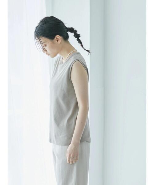 AMERICAN HOLIC(アメリカンホリック)の「ノースリーブカットプルオーバー(Tシャツ/カットソー・レディース・その他7/グレイッシュベージュ/オフホワイト/ブラック・L/M)」の14枚目の写真