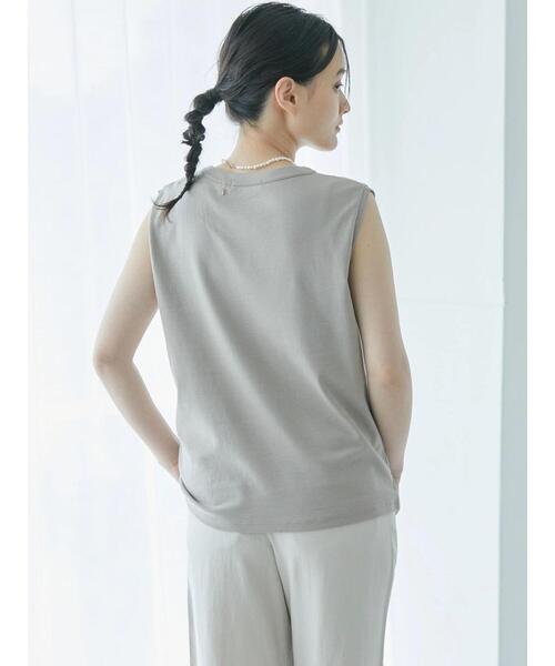 AMERICAN HOLIC(アメリカンホリック)の「ノースリーブカットプルオーバー(Tシャツ/カットソー・レディース・その他7/グレイッシュベージュ/オフホワイト/ブラック・L/M)」の17枚目の写真