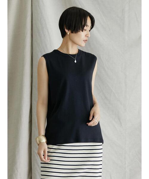 AMERICAN HOLIC(アメリカンホリック)の「ノースリーブカットプルオーバー(Tシャツ/カットソー・レディース・その他7/グレイッシュベージュ/オフホワイト/ブラック・L/M)」の18枚目の写真