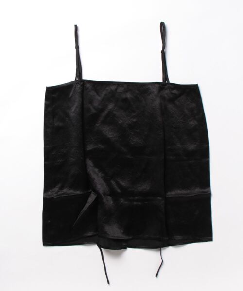 EKCOOKIES（イーケークッキーズ）の「【 EKCOOKIES 】フロントボタン光沢ビスチェ風キャミソール（キャミソール・レディース・ホワイト/ブラック・S/M）」の4枚目の写真