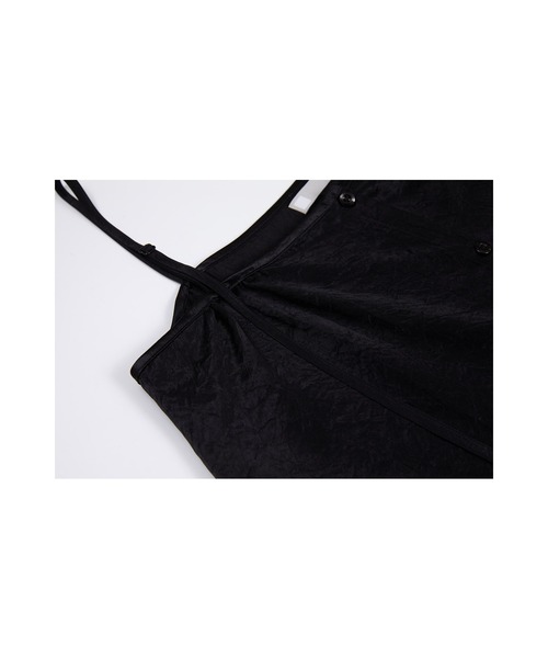 EKCOOKIES（イーケークッキーズ）の「【 EKCOOKIES 】フロントボタン光沢ビスチェ風キャミソール（キャミソール・レディース・ホワイト/ブラック・S/M）」の6枚目の写真