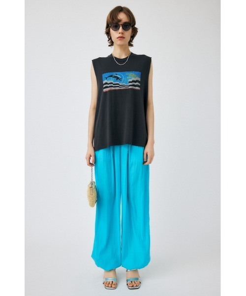MOUSSY(マウジー)の「LEAPING DOLPHINS NS Tシャツ(タンクトップ・レディース・オフホワイト/ライトブラック・FREE)」の3枚目の写真