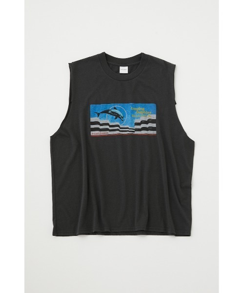 MOUSSY(マウジー)の「LEAPING DOLPHINS NS Tシャツ(タンクトップ・レディース・オフホワイト/ライトブラック・FREE)」の9枚目の写真