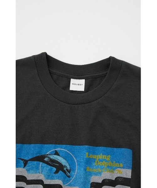 MOUSSY(マウジー)の「LEAPING DOLPHINS NS Tシャツ(タンクトップ・レディース・オフホワイト/ライトブラック・FREE)」の11枚目の写真