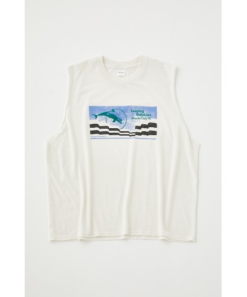MOUSSY(マウジー)の「LEAPING DOLPHINS NS Tシャツ(タンクトップ・レディース・オフホワイト/ライトブラック・FREE)」の15枚目の写真