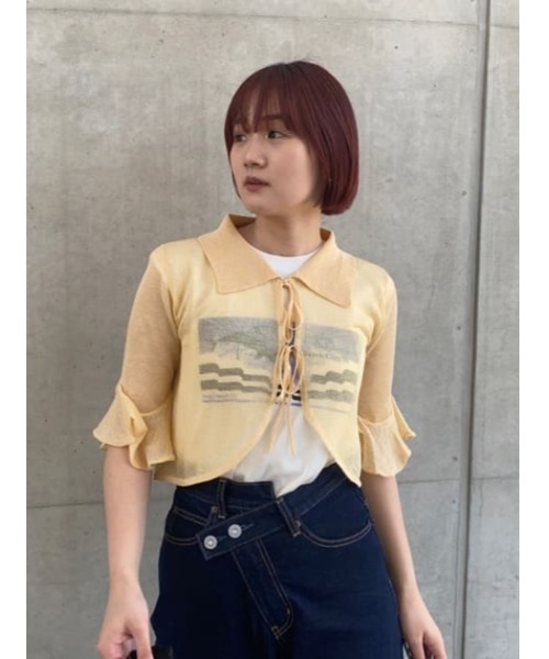 MOUSSY(マウジー)の「LEAPING DOLPHINS NS Tシャツ(タンクトップ・レディース・オフホワイト/ライトブラック・FREE)」の17枚目の写真