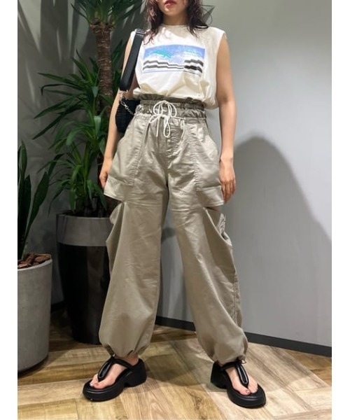 MOUSSY(マウジー)の「LEAPING DOLPHINS NS Tシャツ(タンクトップ・レディース・オフホワイト/ライトブラック・FREE)」の16枚目の写真