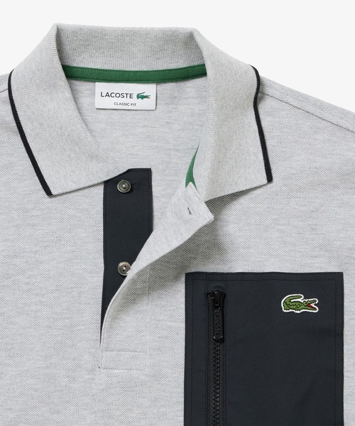 美品ラコステLACOSTEポロシャツ2XSグレー灰色1212BIGわにT半袖 ラコステ L.12.64 ポロシャツ (杢・半袖) L1264AL - ラコステ