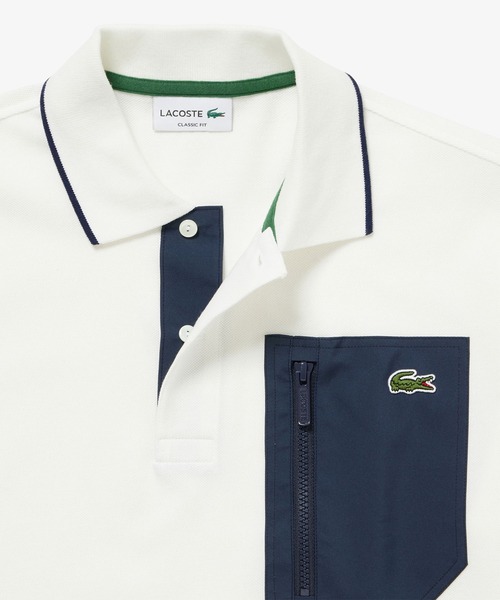 Lacoste ポロシャツ 2枚セット ホワイト ネイビー France製 LACOSTE ラコステ メンズ 半袖 ポロシャツ la14 ホワイト