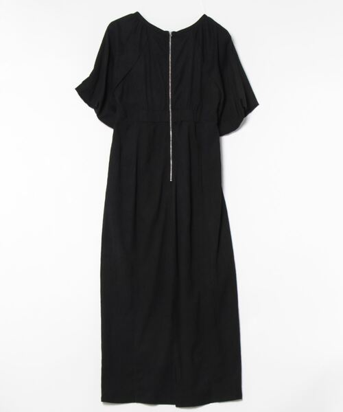 ジャガードバルーン袖バックＺＩＰワンピース