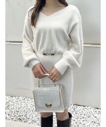 MERCURYDUO | 2WAYミニシャギーニットミニワンピース(ワンピース)
